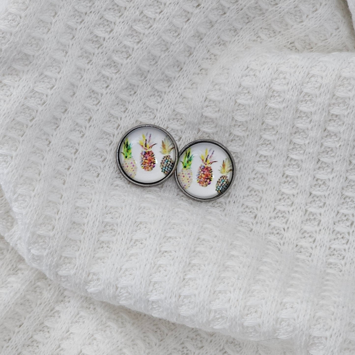 Pineapple trio earrings