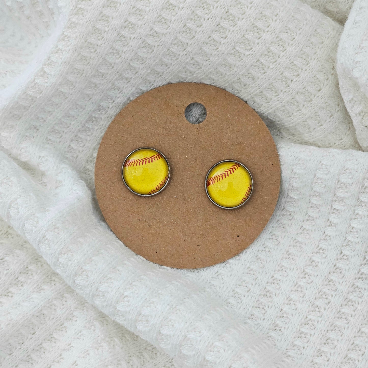 Softball earrings
