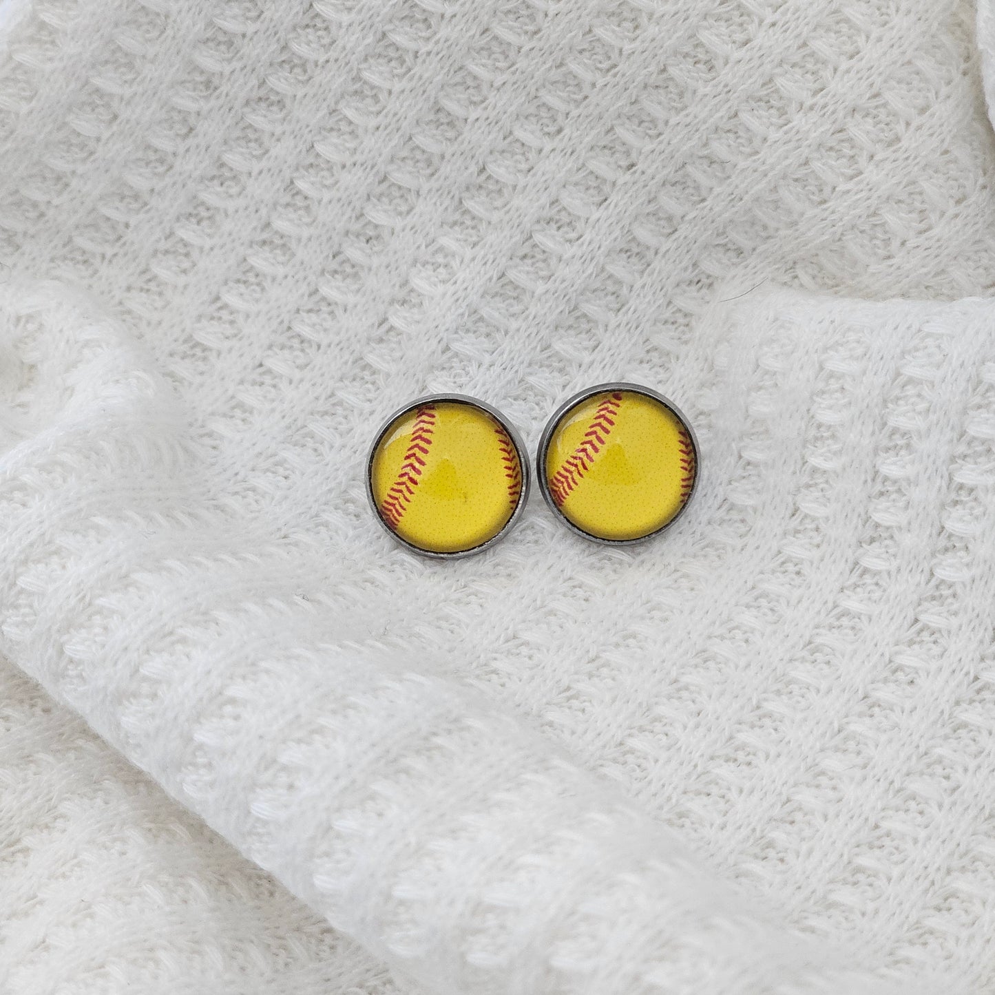 Softball earrings