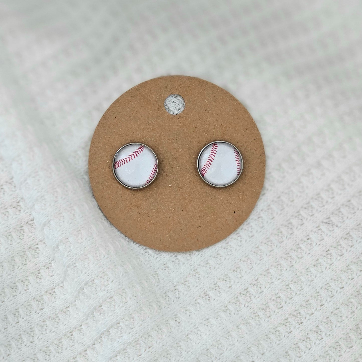Baseball earrings