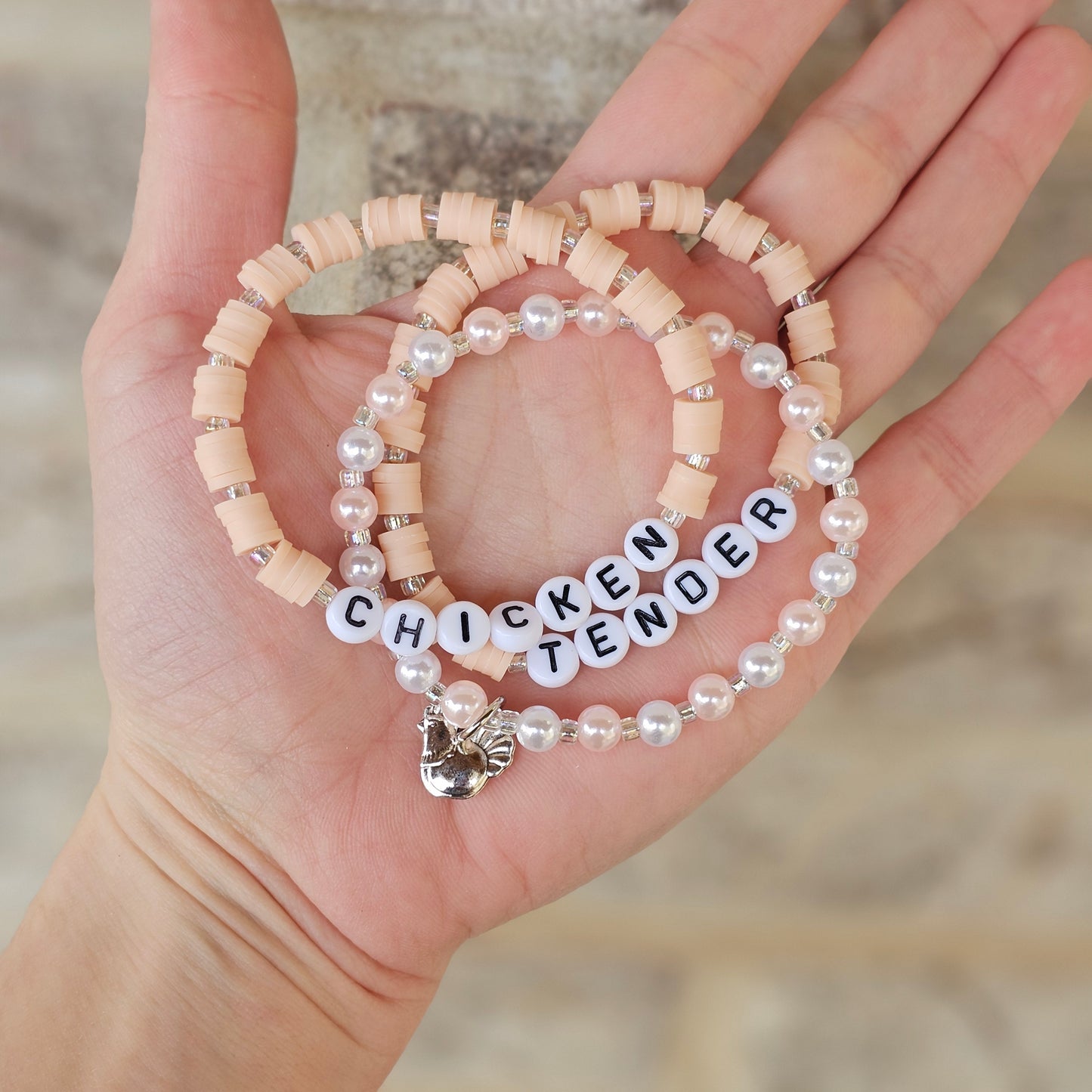 Chicken Tender bracelet stack