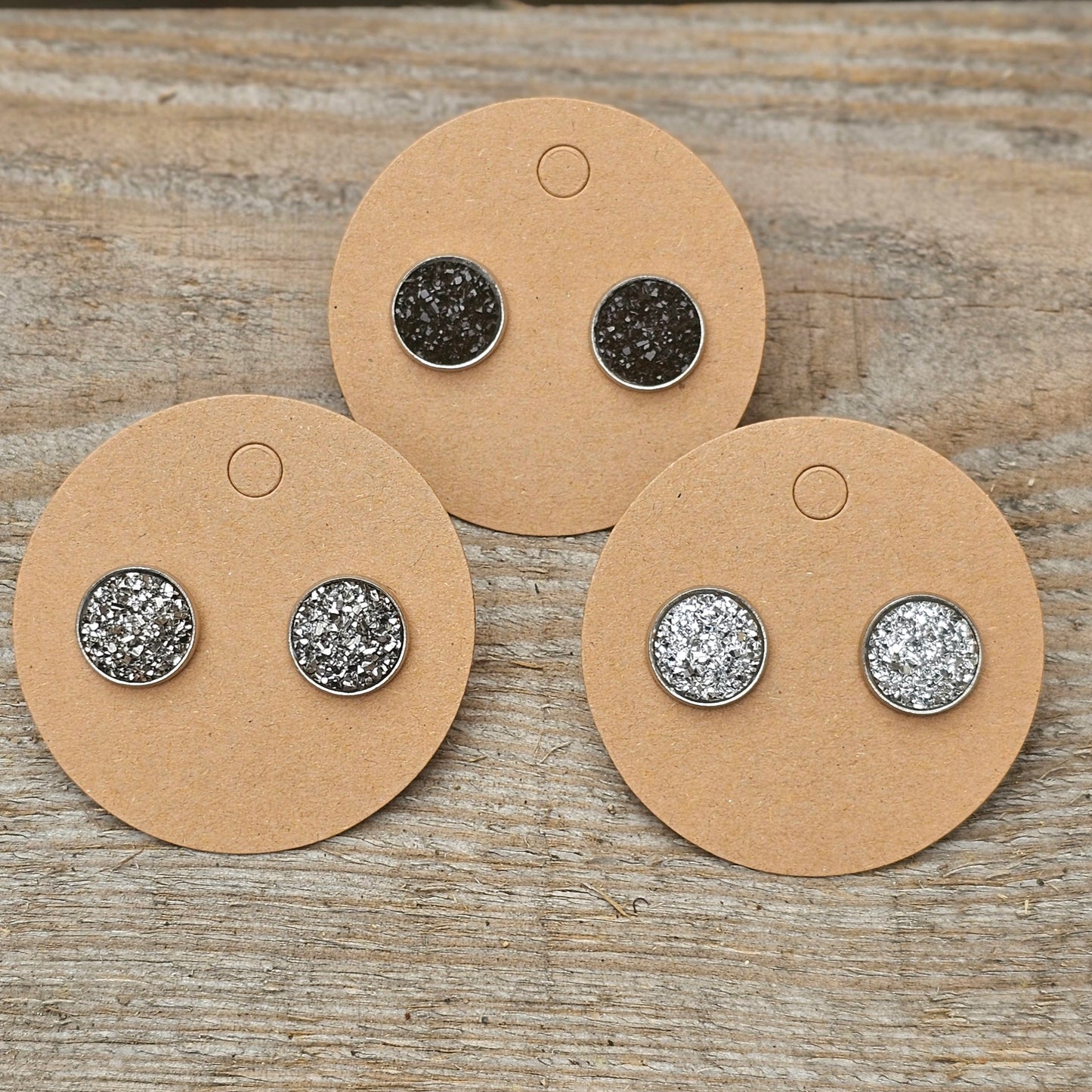 Druzy stud earrings