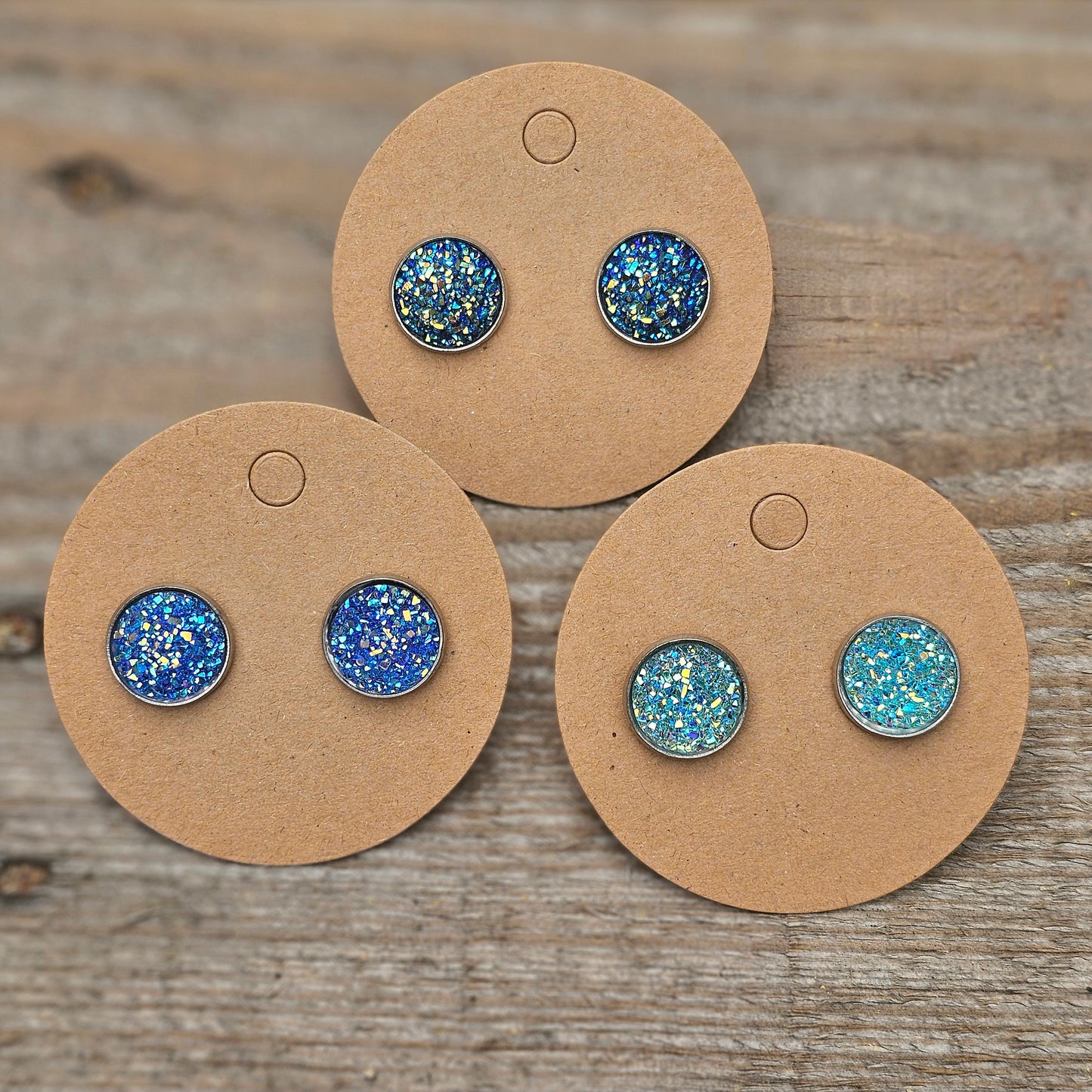 Druzy stud earrings