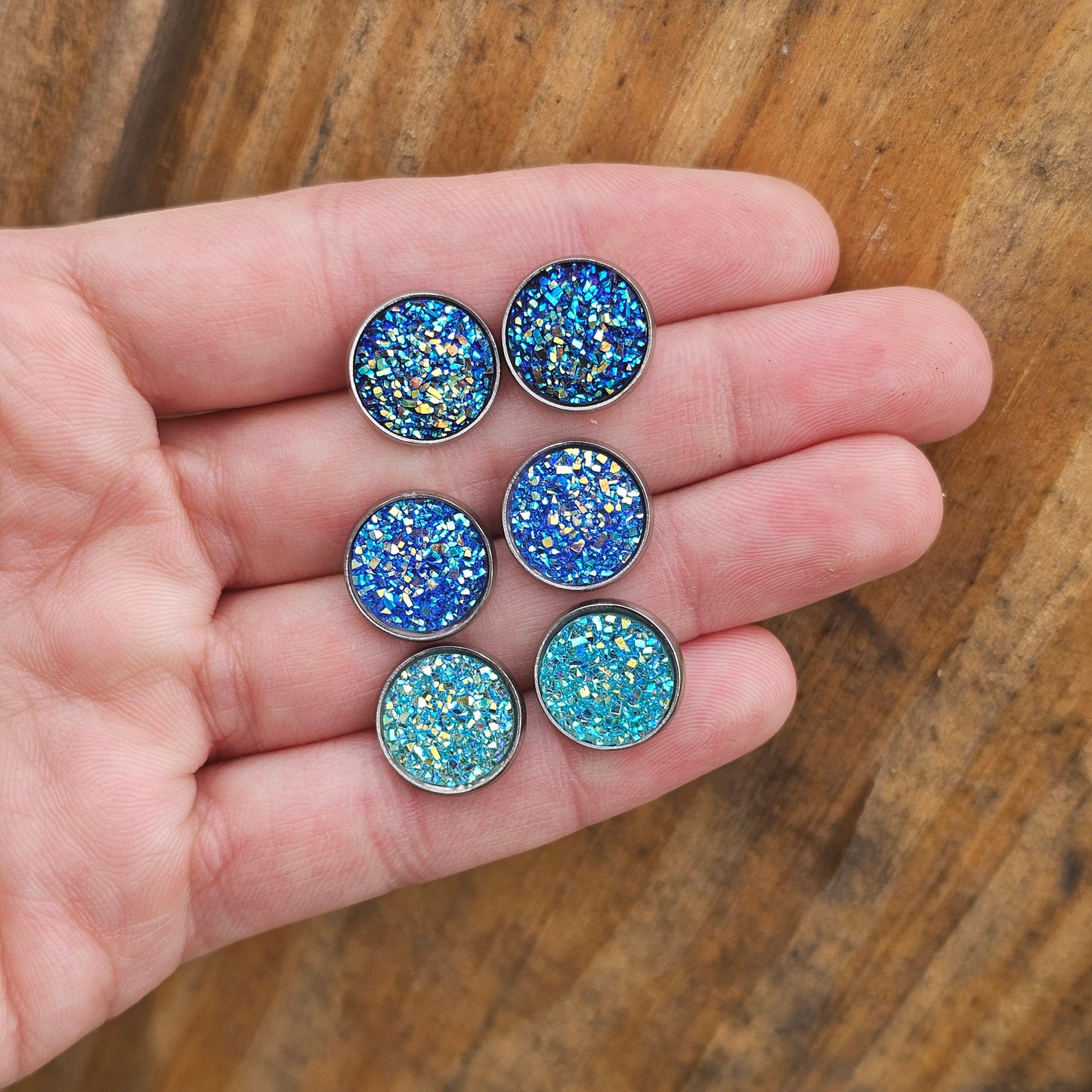 Druzy stud earrings