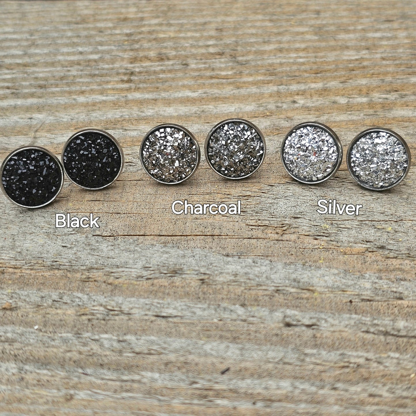 Druzy stud earrings