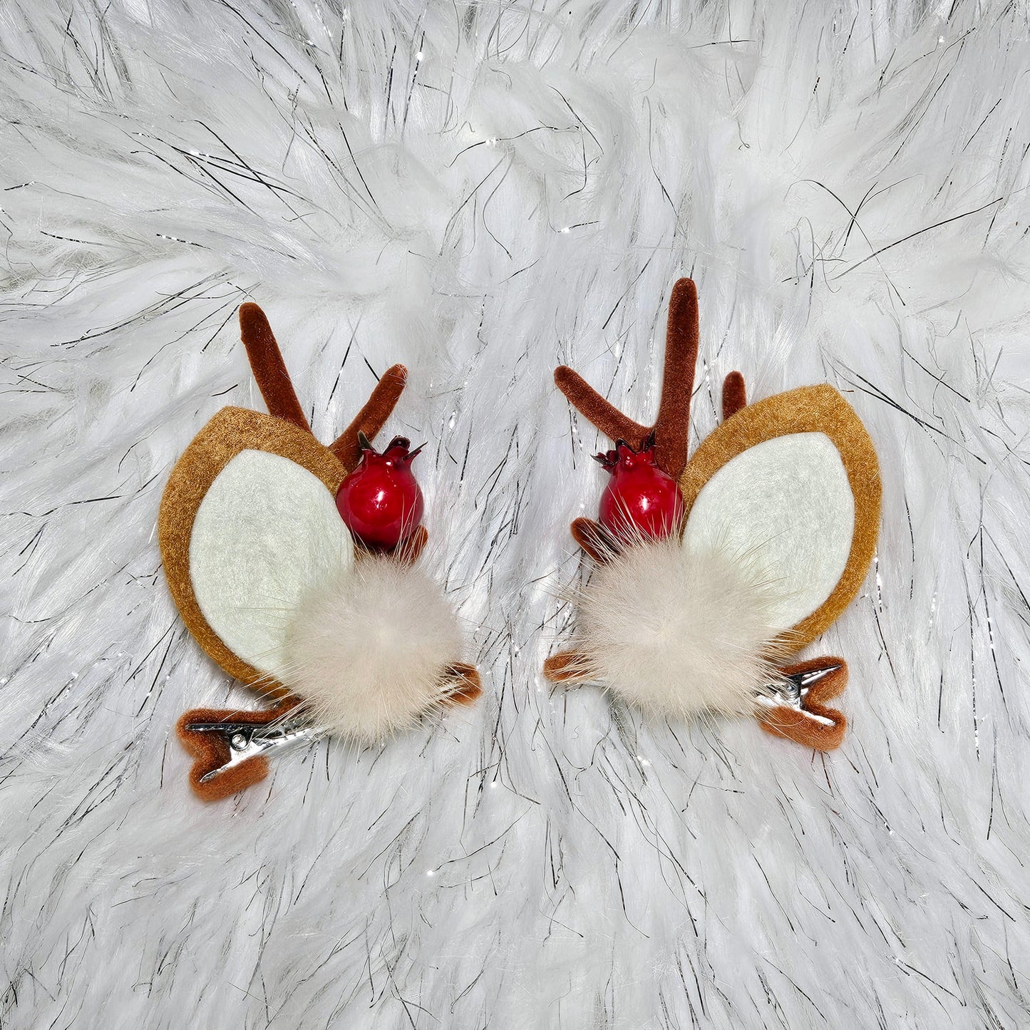 Reindeer antler clip set