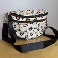 The Roni Nylon Crossbody - Animal Print Multi Color Hearts
