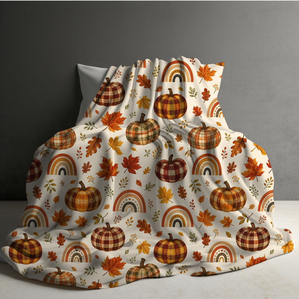 Blanket Halloween #2 - Plaid Pumpkins