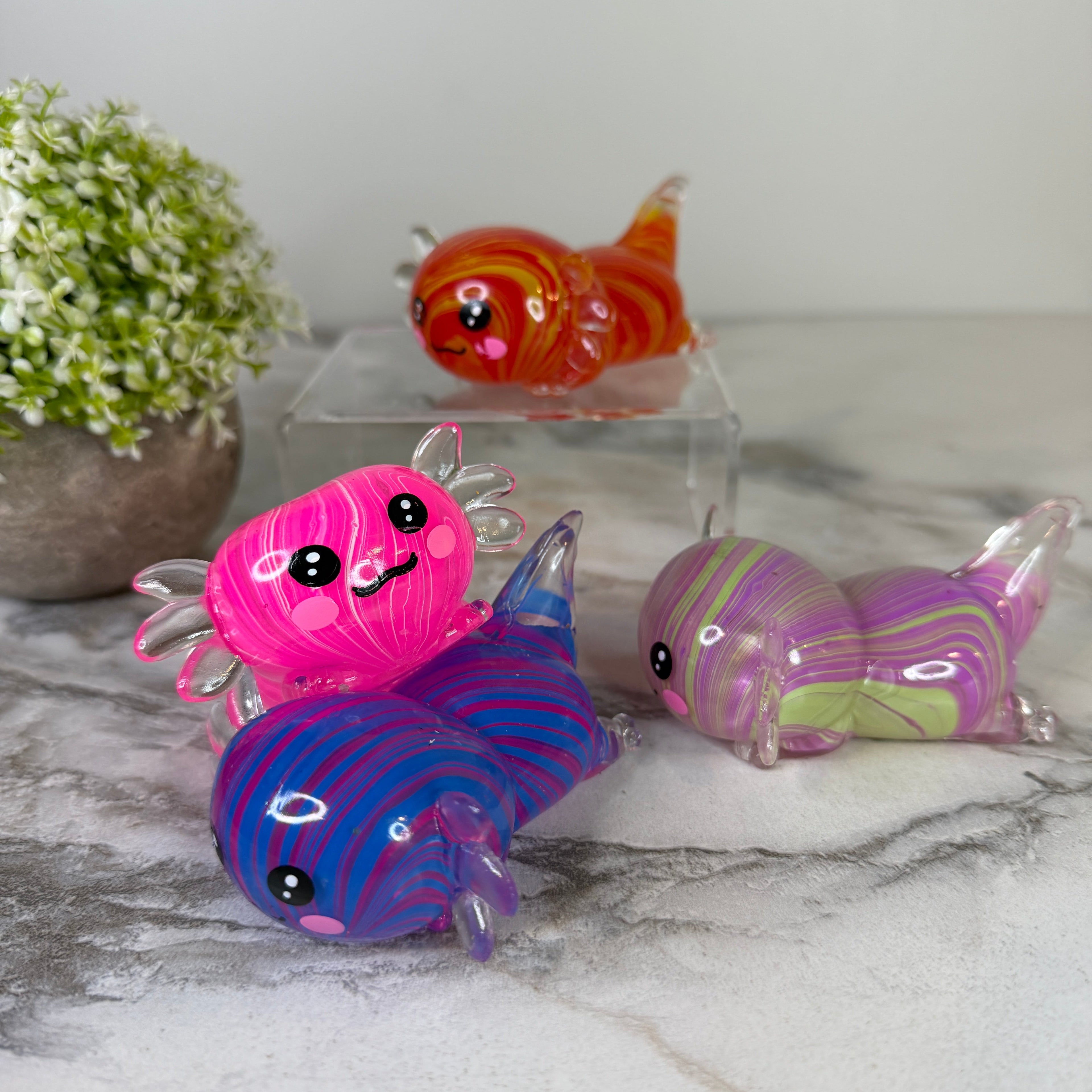 Squishy Toy - Axolotl, Marble