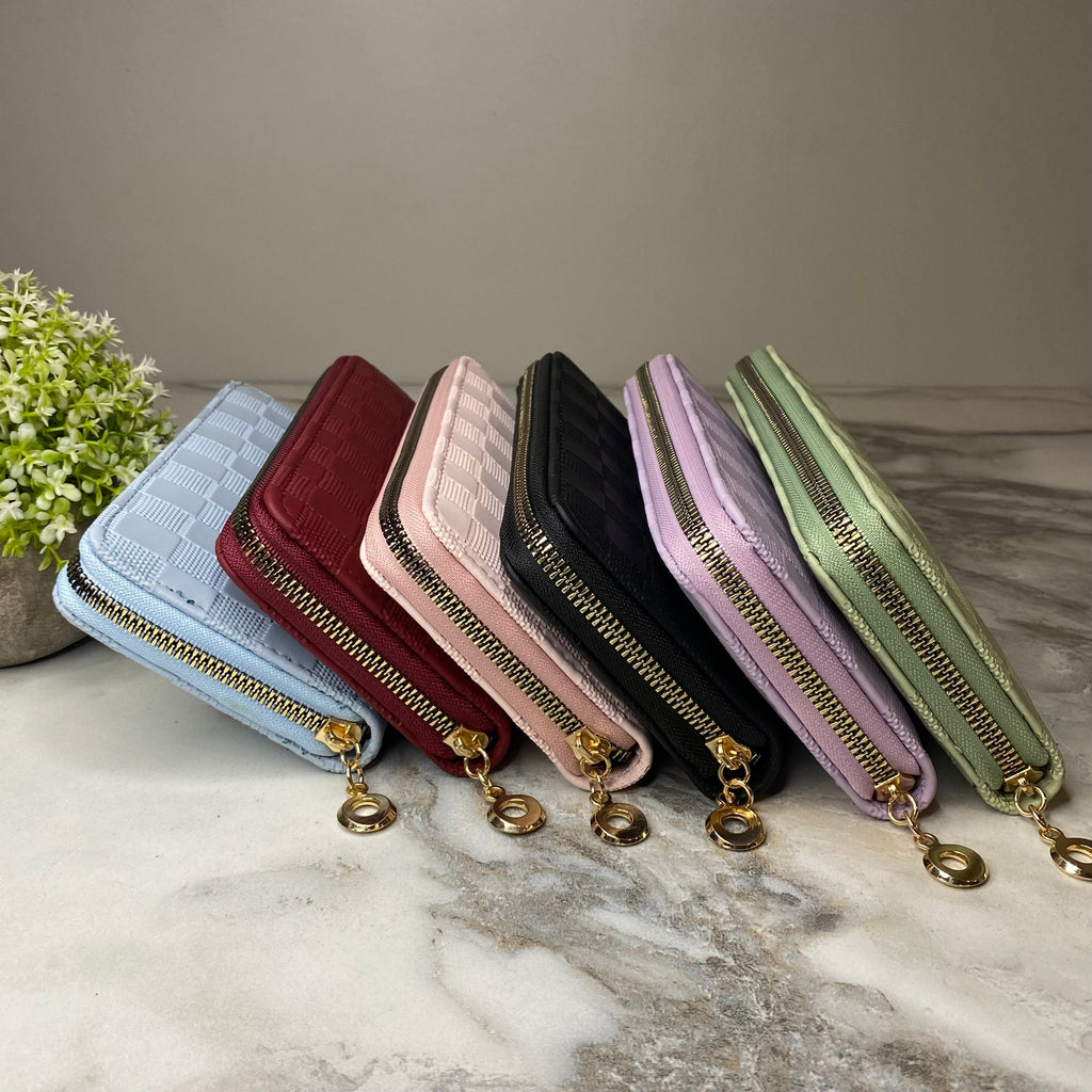 Wallet - Faux Leather - Checkered