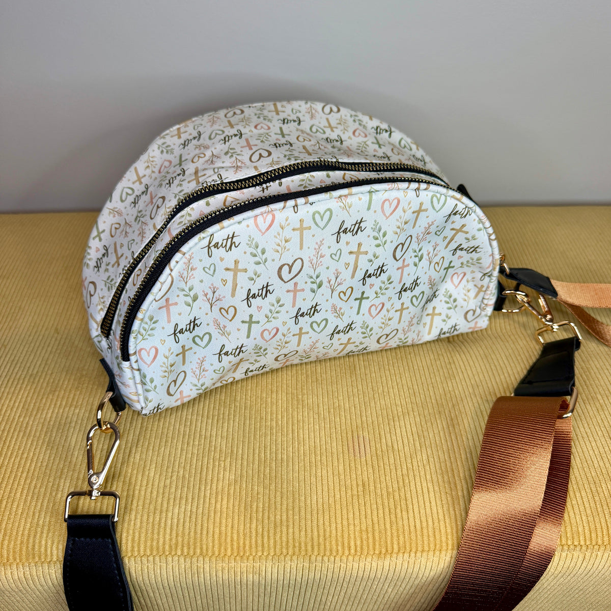 The Roni Nylon Crossbody - Religious Faith Hearts