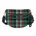 The Roni Nylon Crossbody - Green Plaid