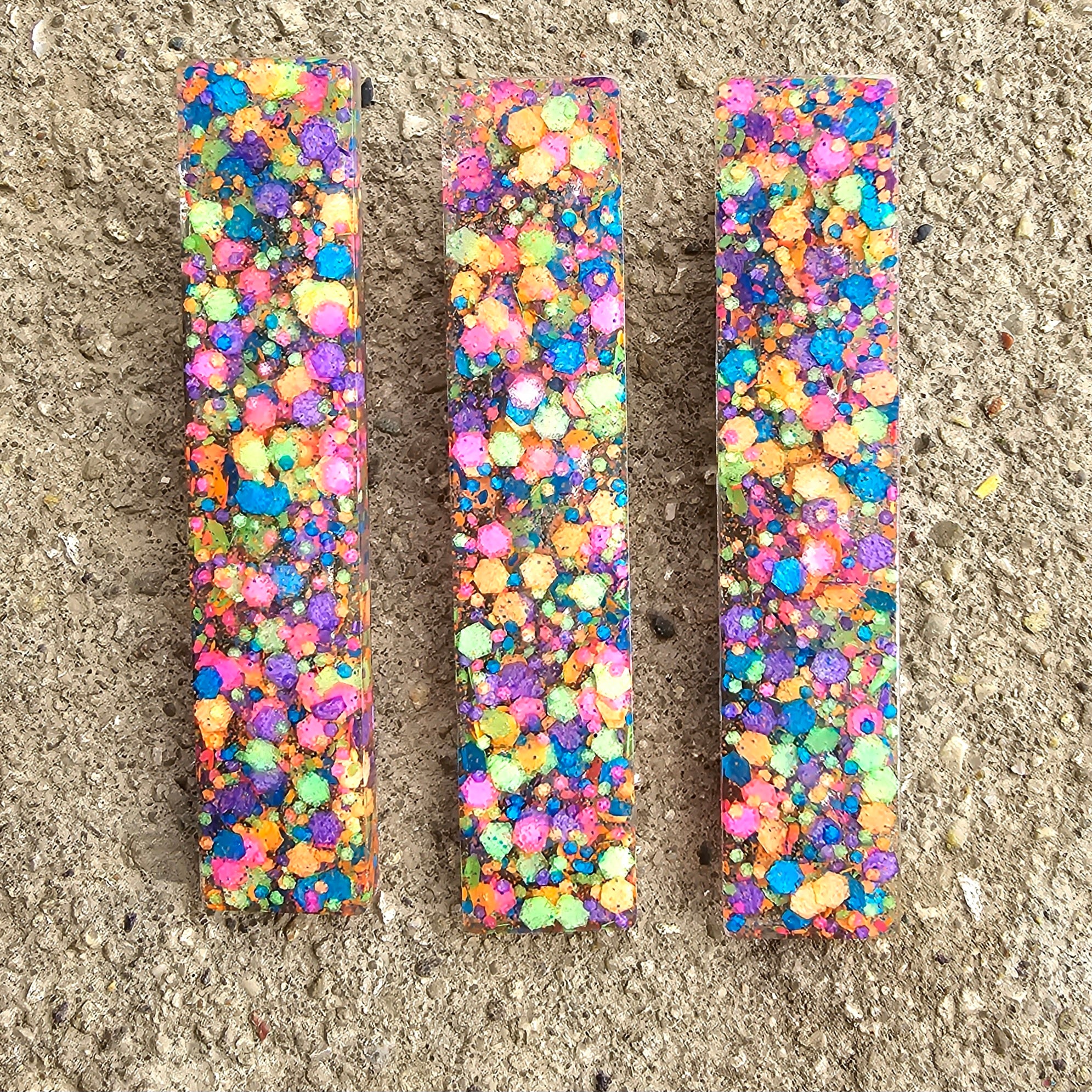 Rainbow Confetti bar clip
