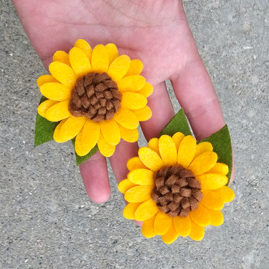 Sunflower clip set