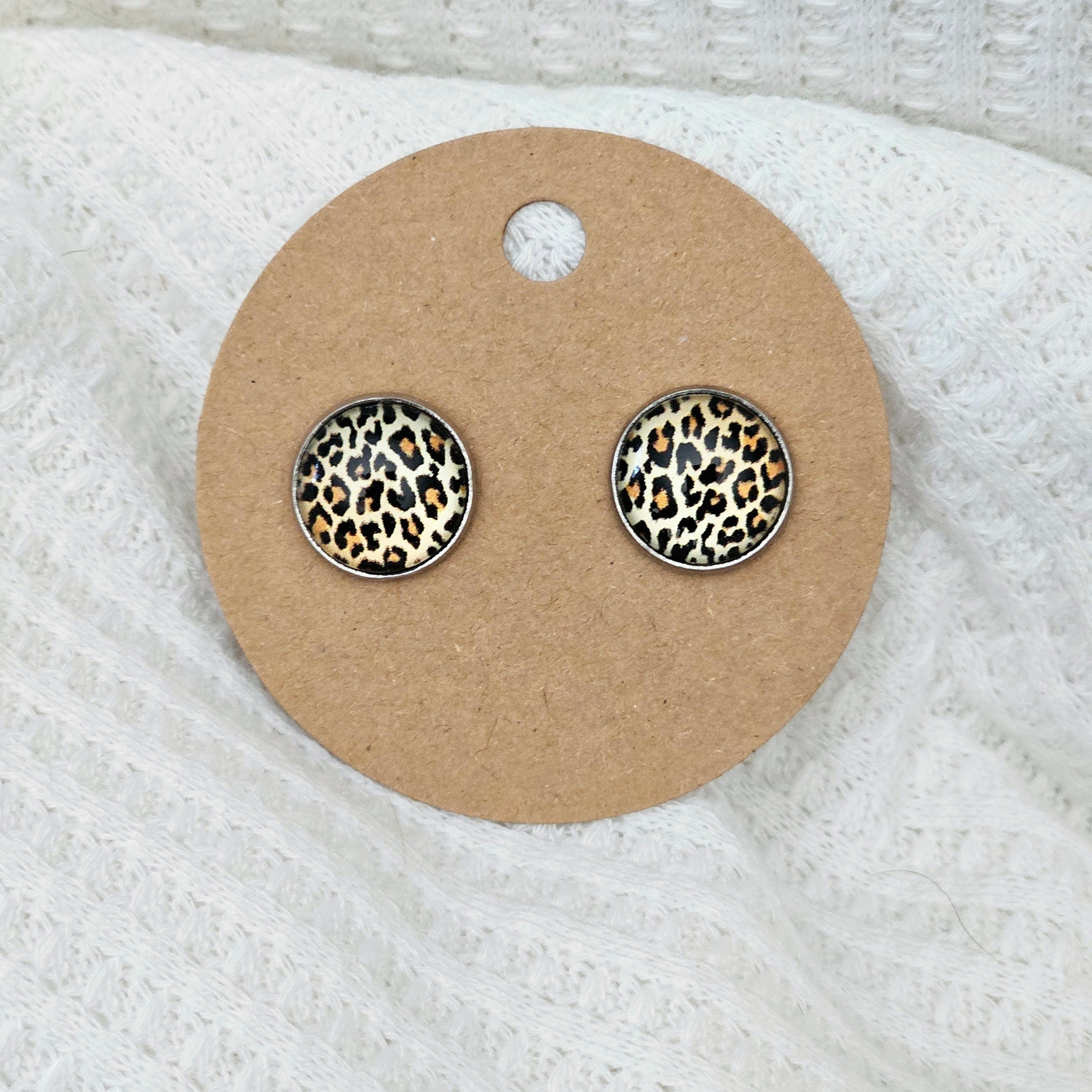 Cheetah print earrings