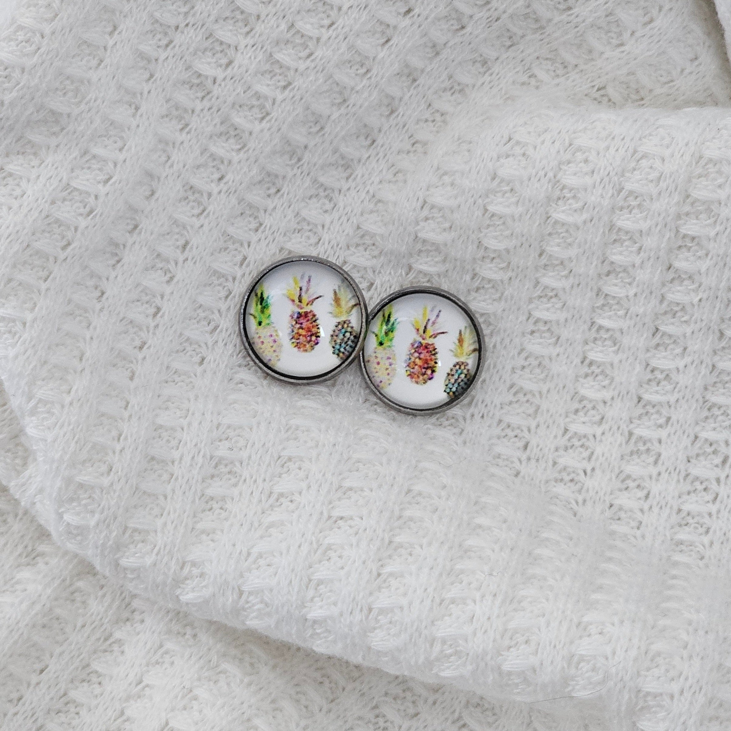 Pineapple trio earrings