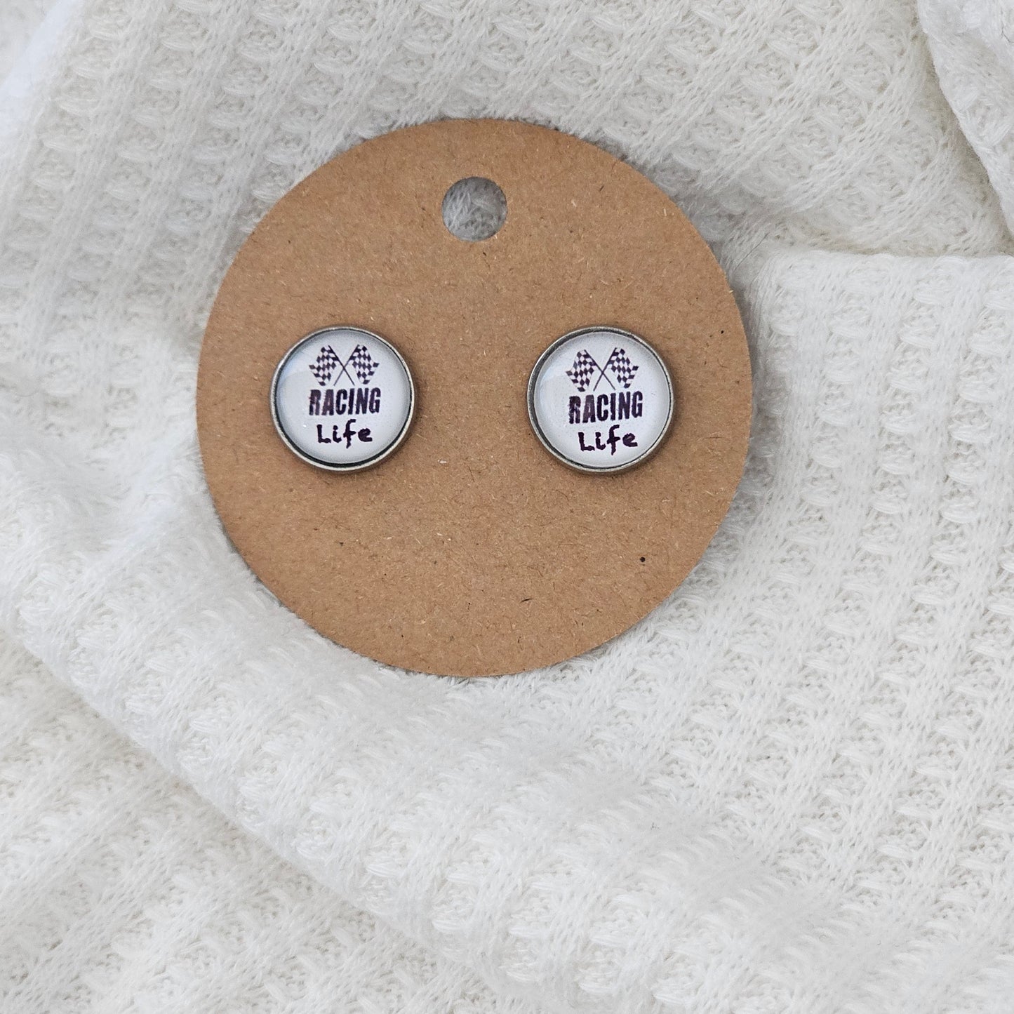 Racing life earrings