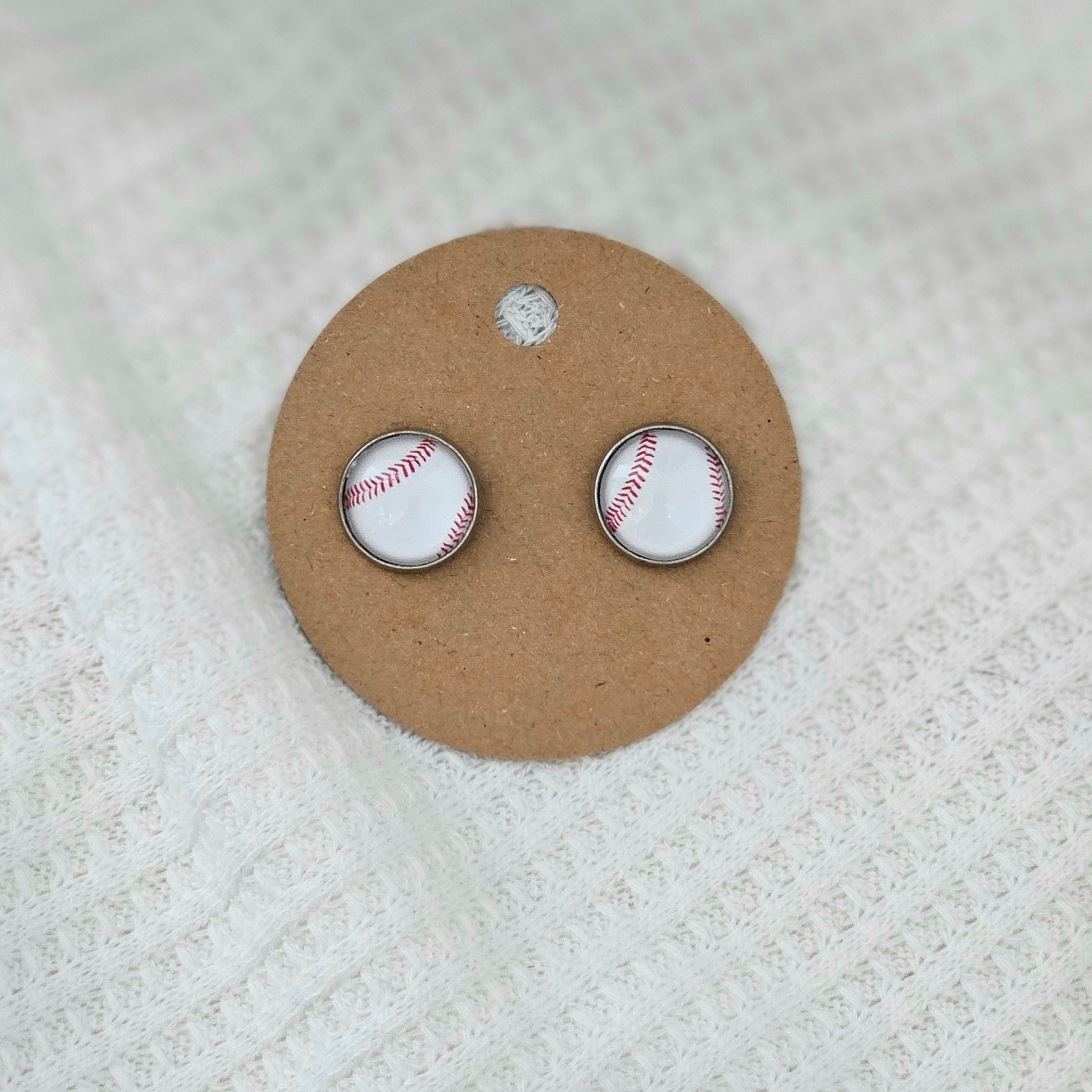 Baseball earrings