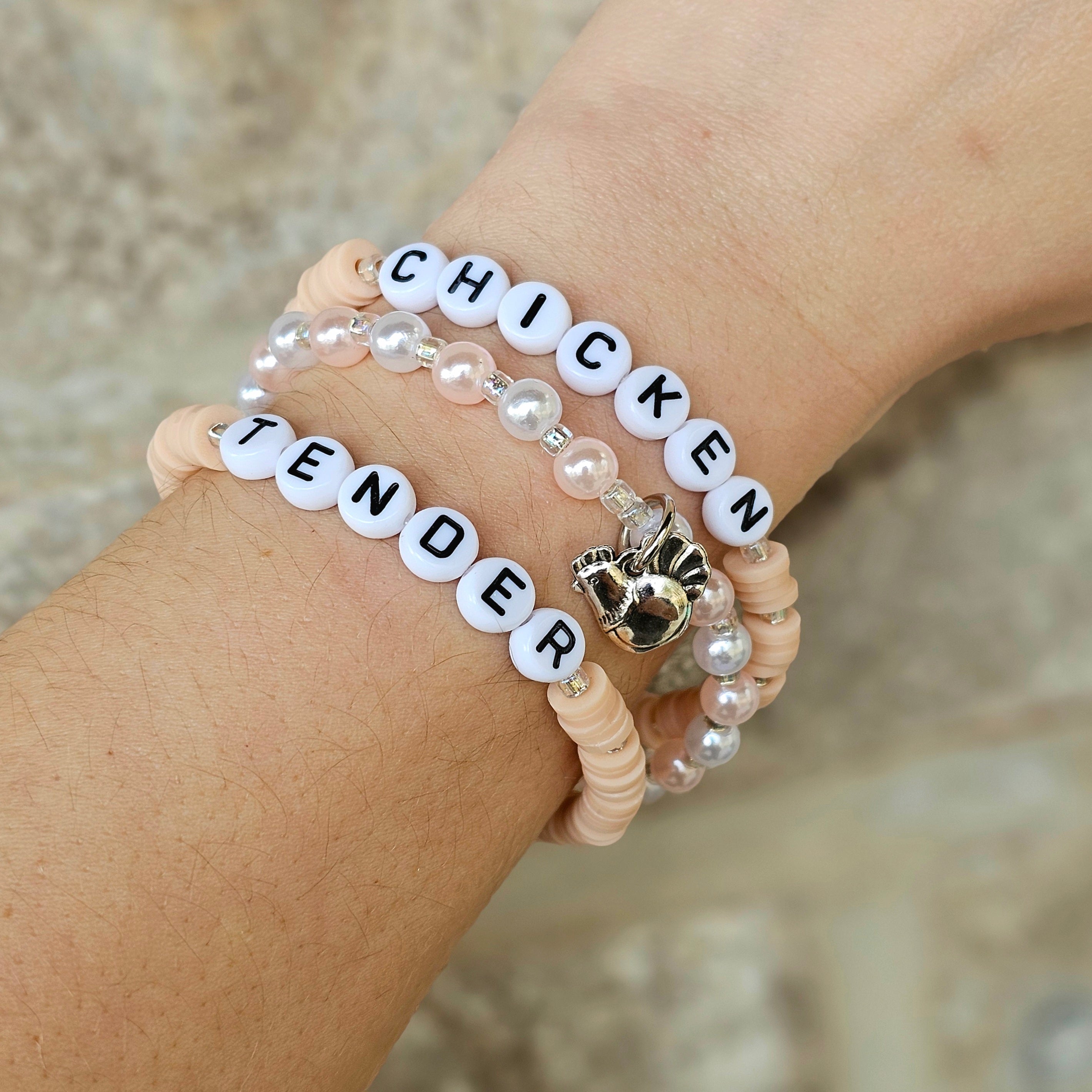 Chicken Tender bracelet stack