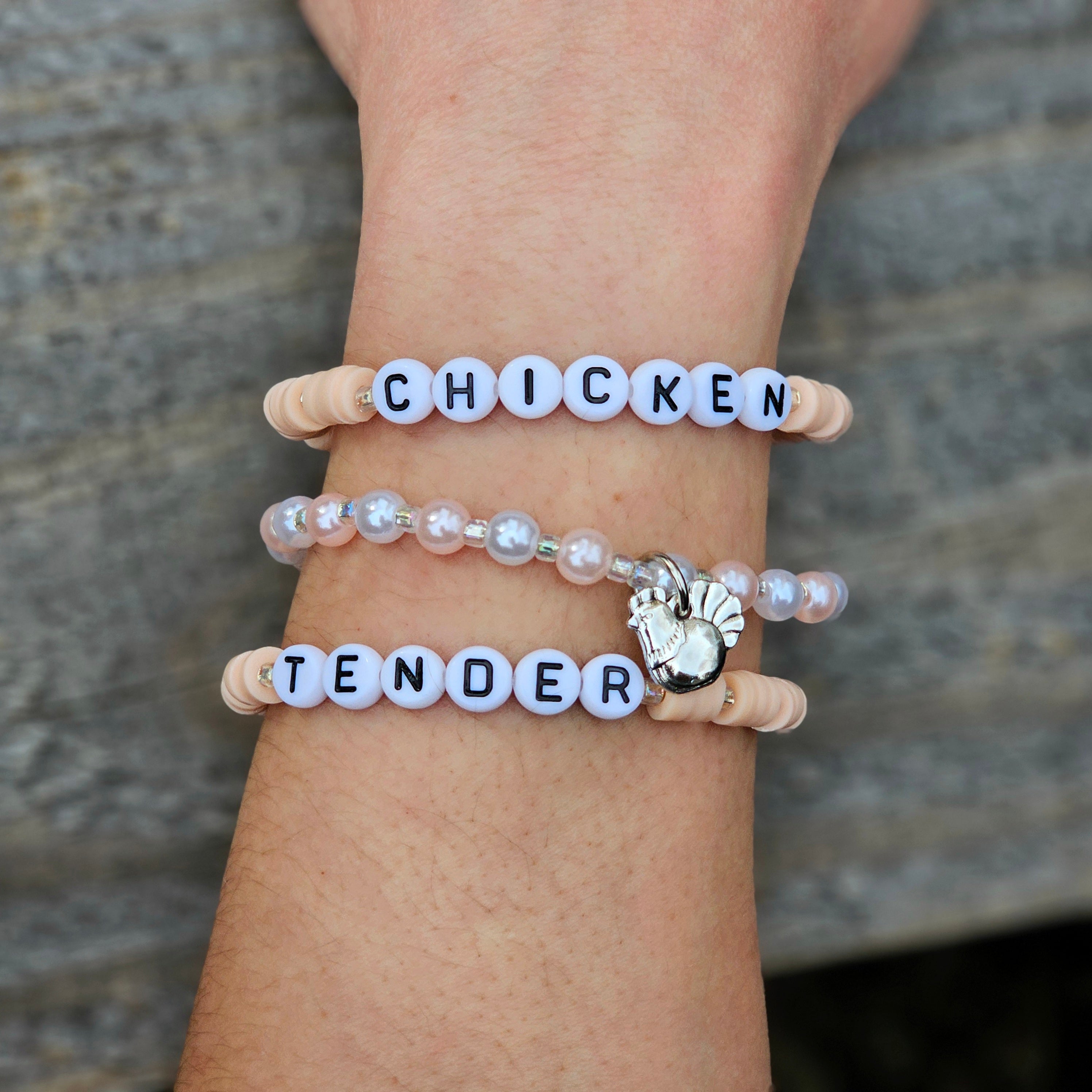 Chicken Tender bracelet stack