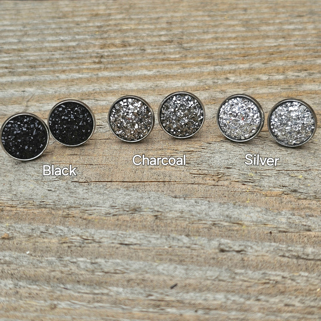 Druzy stud earrings