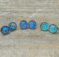 Druzy stud earrings