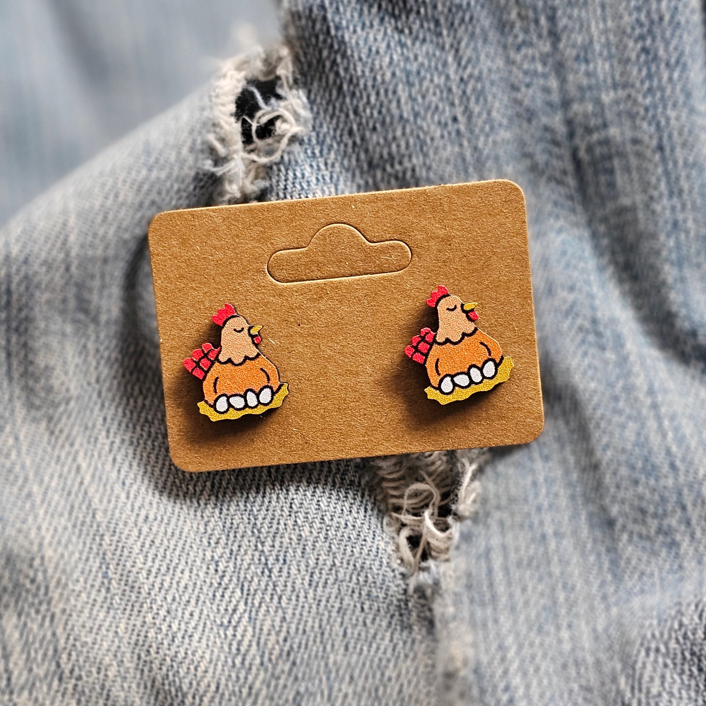 Chicken earrings