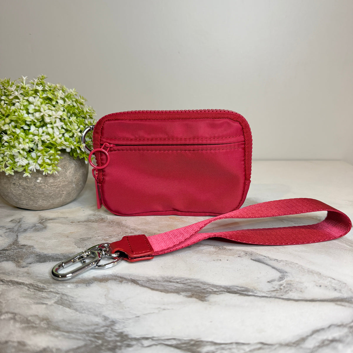 Rue - Nylon Wristlet Wallet - Burgundy