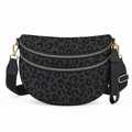 The Roni Nylon Crossbody - Animal Print Black