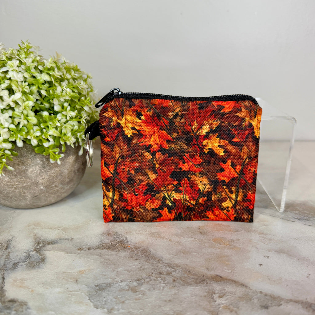 Mini Pouch - Camo Leaves Orange