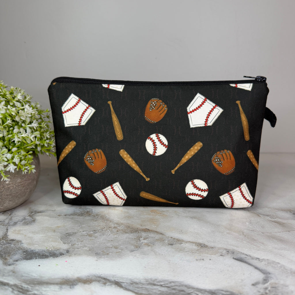 Pouch - Baseball on Black