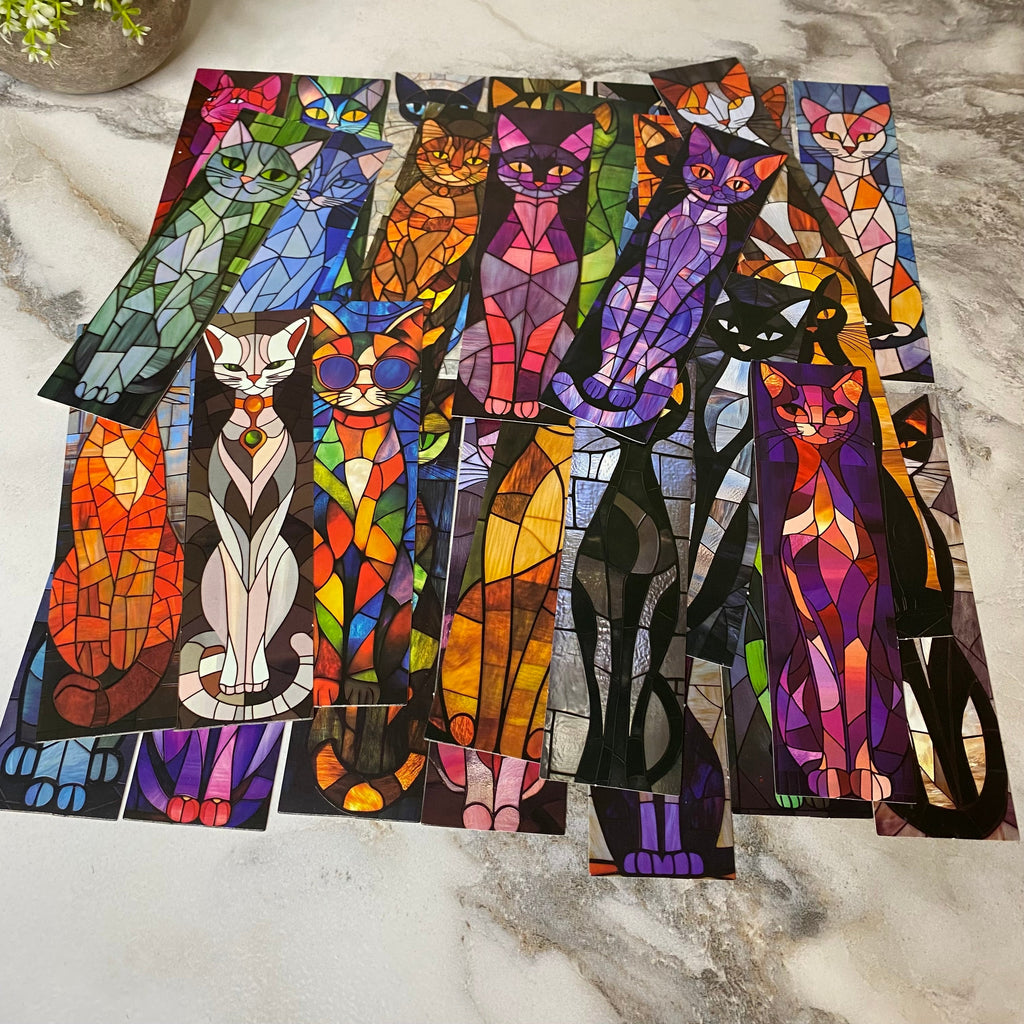 Bookmark - Cats Stained Glass Mix