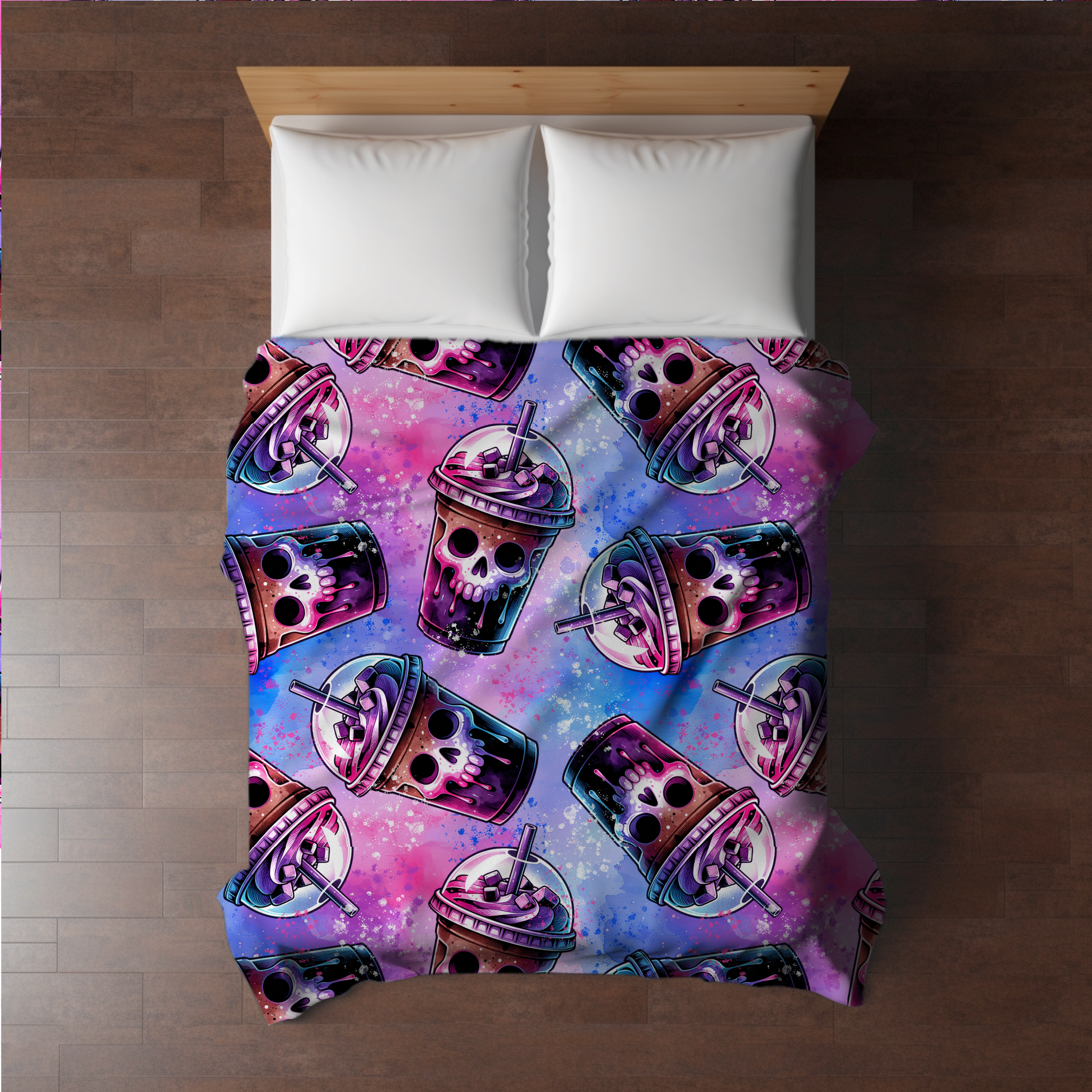 Blanket Halloween #19 - Skull Purple Blue - PREORDER