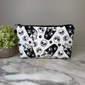 Pouch - Halloween Fall - Black & White Coffee Skull