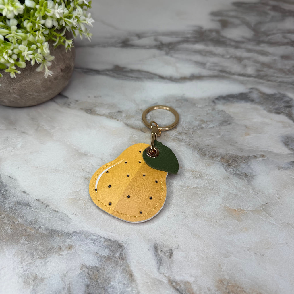 Keychain - Faux Leather Fruit