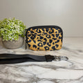 Rue - Nylon Wristlet Wallet - Gold Black Animal