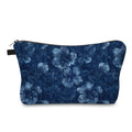 Pouch - Floral, Denim Blue