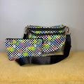Bundled Set - Roni & Pouch - Halloween Fall Rainbow Bat Checker