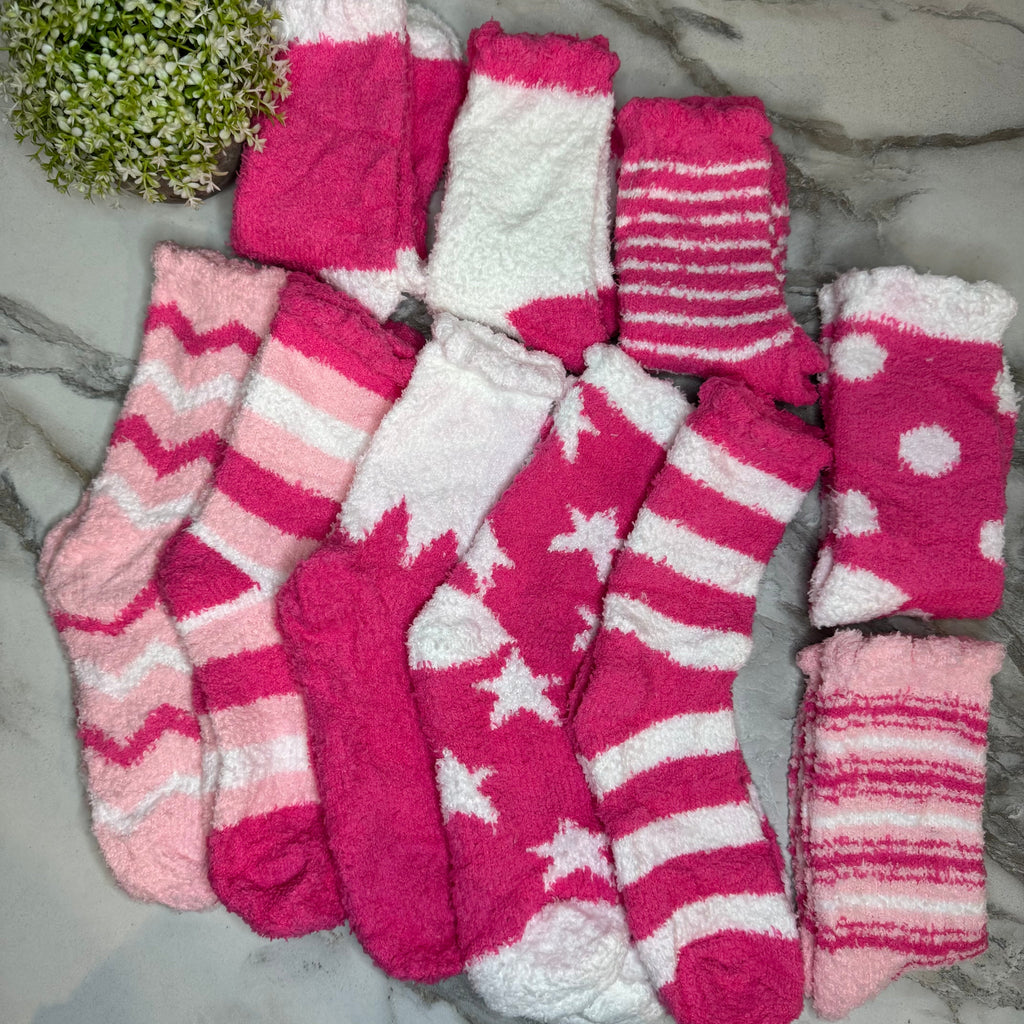 Socks - Pink Fuzzy