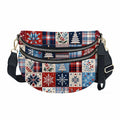 The Roni Nylon Crossbody - Christmas Quilted Squares