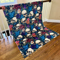 Blanket Halloween #9 - Floral Skull