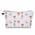 Pouch - Christmas - Pink Ice Skate Snowman