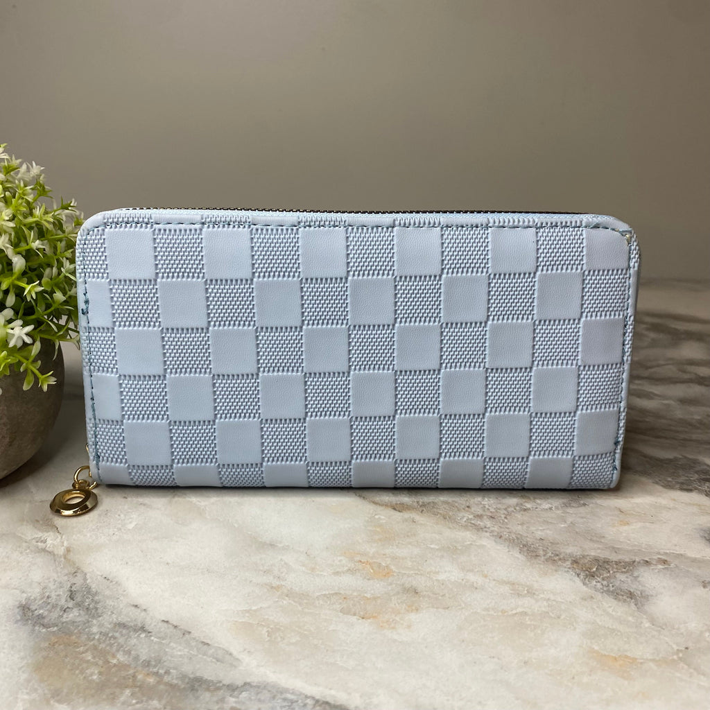 Wallet - Faux Leather - Checkered