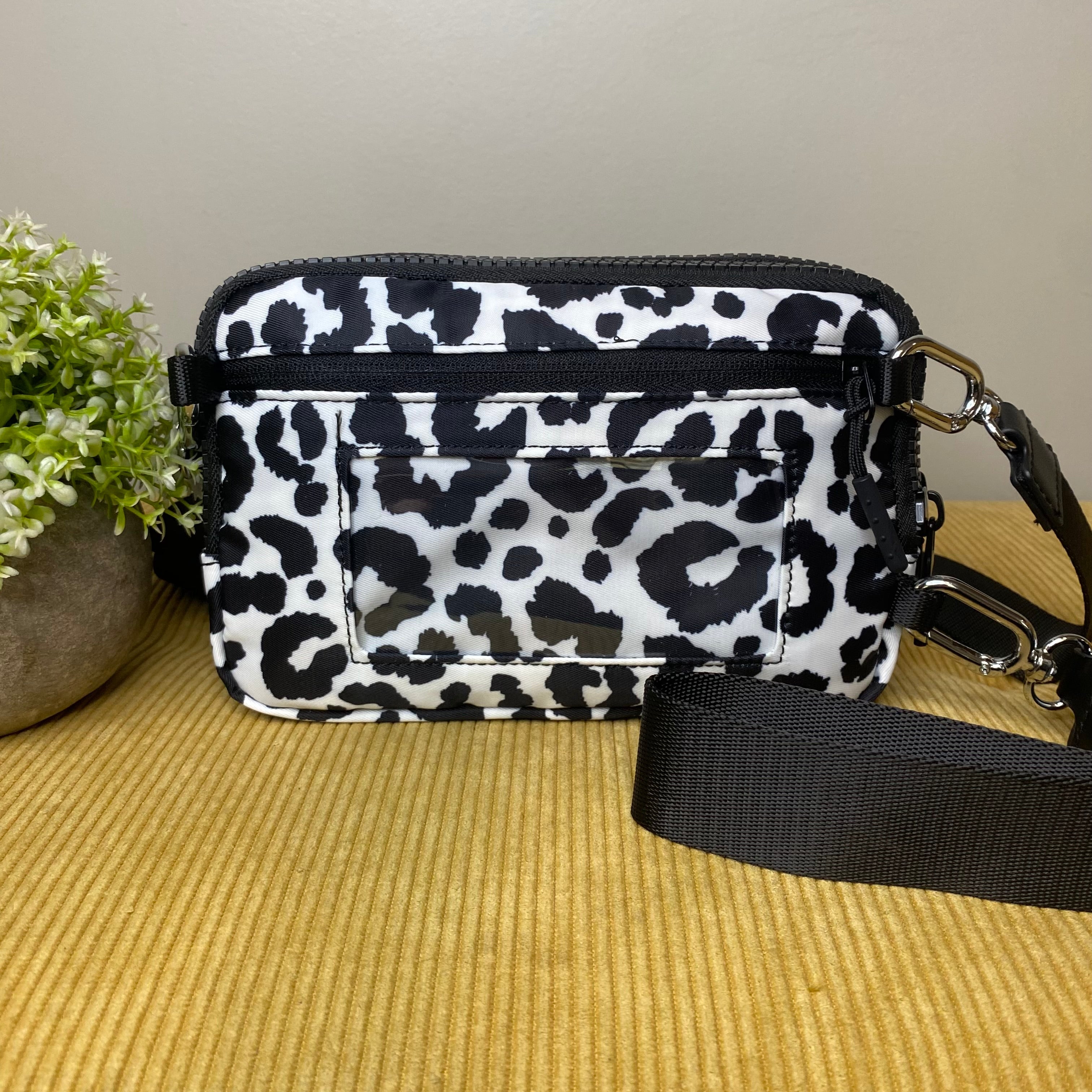 Remi - Nylon Crossbody Animal Print B&W - PREORDER