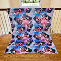 Blanket Halloween #19 - Skull Purple Blue