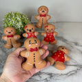 Squishy Toy - Christmas Gingerbread Man + Woman WITH Funny Faces