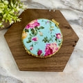 Compact Mirror - Blue Floral (by shape)