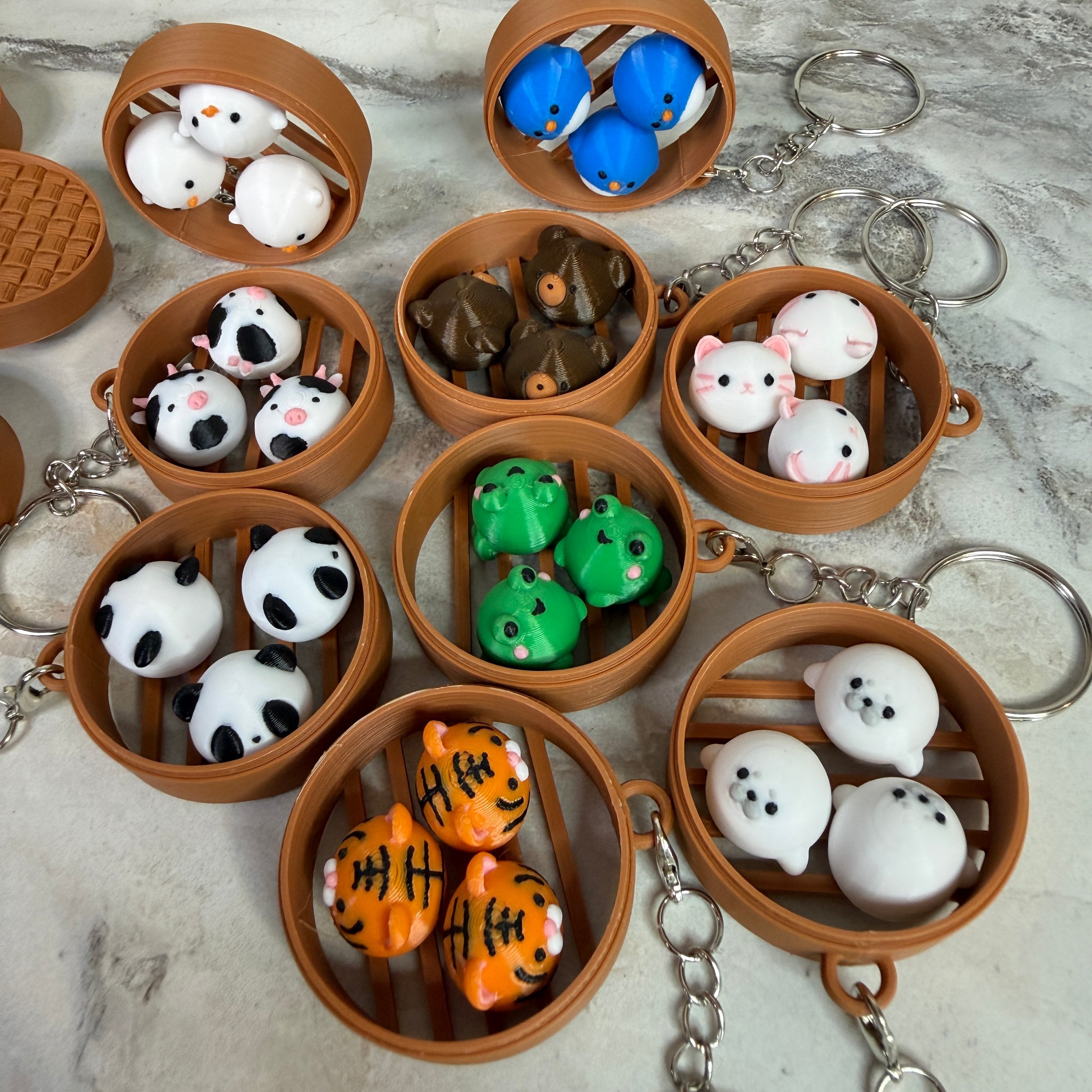 Keychain Figurine - Animal Dumpling Trio