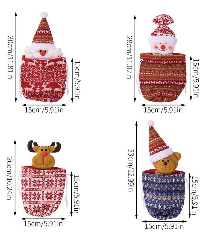 Santa Sack Friends Decor - Holiday Christmas