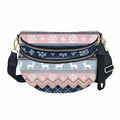 The Roni Nylon Crossbody - Christmas Snowflake Blue Pink